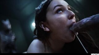 3D Manga Horror - Nerdy Cutie Leana Lovings Summons Sex Demon And Gets Monster Drilled Unbirth Vore