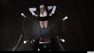 3D Manga Horror - Nerdy Cutie Leana Lovings Summons Sex Demon And Gets Monster Drilled Unbirth Vore