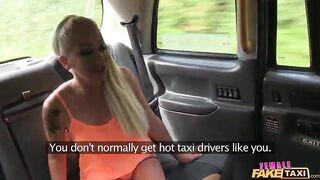 Female Fake Taxi - "I Can't Believe a Woman made me CUM TWICE!"