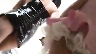 Two Lesbians Share Spit On Eachother
