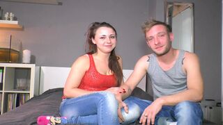 Tattooed German babes share a big dong in sexy 3-some