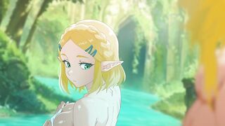 ZELDA FINALLY SUCKS AND FUCKS LINK'S BIGGEST PENIS WITH HER IDEAL BOOTY. ZELDA HENTAI ANIMATION