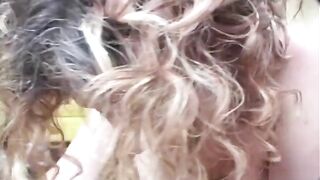 Curvy plumper sucks balls in first porn shoot