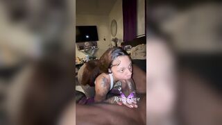 Sucking BBC til he Nuts in my Throat