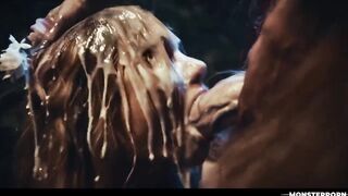 Hardcore Monster Fucking Parody - Futa Minotaur Medieval Fantasy with Ava Amira Swallowing Cum