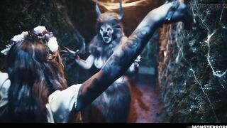 Hardcore Monster Fucking Parody - Futa Minotaur Medieval Fantasy with Ava Amira Swallowing Cum