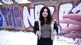 GERMAN SCOUT - Curvy Big natural Melons Teen 18 Rose Noir get hirsute Pussy Fucked at Casting