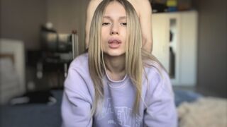 Gal Shows Her Body And Helps Her Boyfriend Cum After Passionate Sex.
