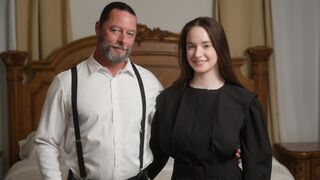 Grand-dad fucks busty stepdaughter as bang toy