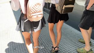 Priceless cuties like to suck wang instead of studying