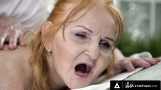 LUSTY GRANDMA - Old GILF Marianne Spoiled with Massage & Cum in Mouth