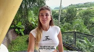 VLOG BALI - I get my cunt filled on the terrace of my Airbnb