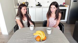 The wife watches her husband fuck her friend