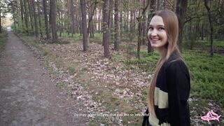 Sexy nymphomaniac in the forest made me cum in her mouth