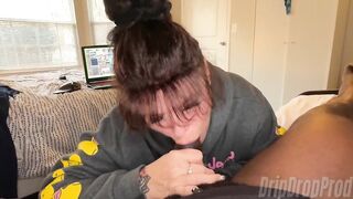 Gamer Granny Sucks Your Jock in Between Rounds! - Hollee Huntress Blows YOU & YOU Cum Everywhere!