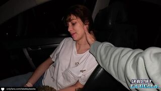 My Stepdad Fucks Me Hard in the Car and Cums on My Feet