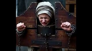 Shackles shackled pillory women slavery dungeons
