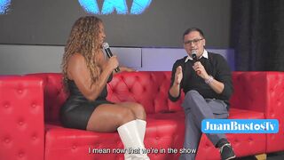 Carla Morelli ebony CULONA se come DOS VERGAS ENORMES en Juan Bustos Show
