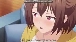 Room Sharing Busty hentai movie scene