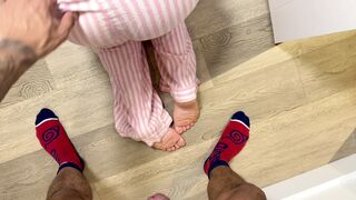 silly step mama stuck in washing machine to freeuse