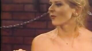 Blonde Lesbian Receives The Whip