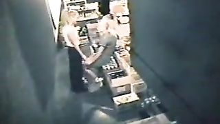 AMATEUR LESBIANS caught in the act by a security HIDDEN