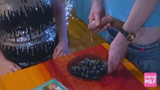 Grapes Covered in Cum for a Hungry Mature MILF