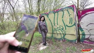 GERMAN SCOUT - Tiny 43kg half Asian Teen Lore Pick Up for first Time Casting Screw