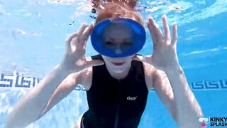 Underwater Wetsuit & Mask Fetish Filling, Bubbles & Breath Control