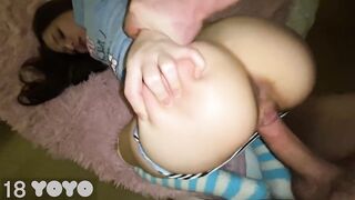 STEPFATHER STRETCHES MY HOLE AND CUMS INSIDE