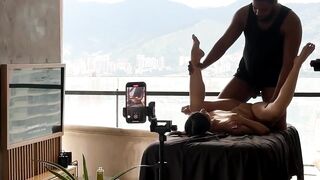 She didn't know!! you could give a cutie a massage with a cheerful ending