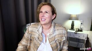 German BBW Mature Kathy Deep with Big Natural Boobs and Giant Butt Pick up for Casting Bang by Boy