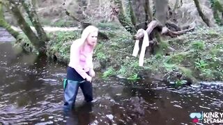 Secretary's White Tights Drenched in Waders Gone Wrong