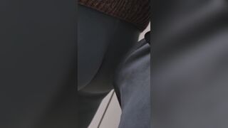 Stranger With Giant Erection Ejaculate In Subway Train On Random Girl's Tights
