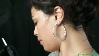 Big Tit BBW Latin honey Smokes and Fucks
