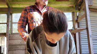 Hawt milf gets screwed hard in the butt outside and shows her true face of anal