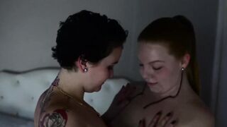 Horny MILF Chubby Lesbians kissing and licking