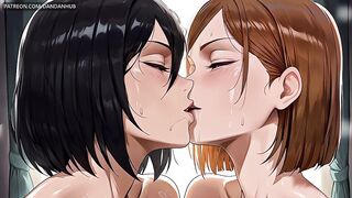 Nobara Kugisaki & Mikasa Ackerman - Manga Yuri Crossover