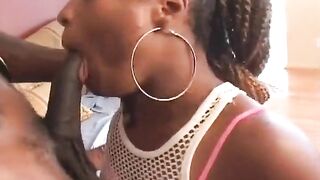 Ebony Doxy Enjoys Hardcore Anal Fuck Until Booty Creampie