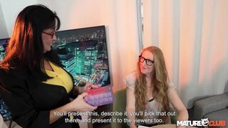 MatureClub - Redhead Older Showhost Discovers Recent Cameraman has Monster Weenie