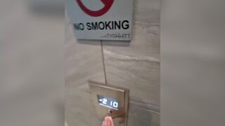 Shy Girl Gets Convinced in Elevator to Gulp a Stranger's Cum
