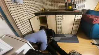 Lustful Plumber Drilling Her Big Ass