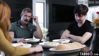 Stepson is homo but tries to hide it from stepparents by bringing over a teen beauty