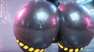 sexy curvy robot pleasing her taskmaster