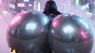 sexy curvy robot pleasing her taskmaster