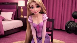 AI Generated Rapunzel Casting Sex - Innocent Princess first Oral-sex