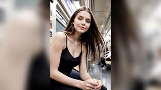 Nice-looking Rich Brunette with a Ideal Body Gets Screwed - AI Generated