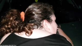 Pounding British BBW chunky wet cunt outdoors