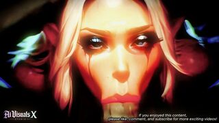 Orc Elf Alien Fantasy Blow job & Titfuck Compilation - Animated Porn (AI Generated)