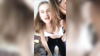 7 girls kissing, showing tits and having fun in a party 5